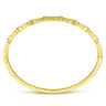 14K Yellow Gold Alternating Geometric Stations Diamond Bangle - 0.22 ct