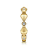 14K Yellow Gold Alternating Geometric and Diamond Station Ring - 0.09 ct