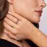 14K Yellow Gold Amethyst Ladies Ring