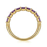 14K Yellow Gold Amethyst Stackable Ring