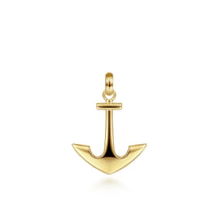 14K Yellow Gold Anchor Pendant