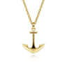 14K Yellow Gold Anchor Pendant