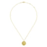 14K Yellow Gold Angel Pendant Necklace