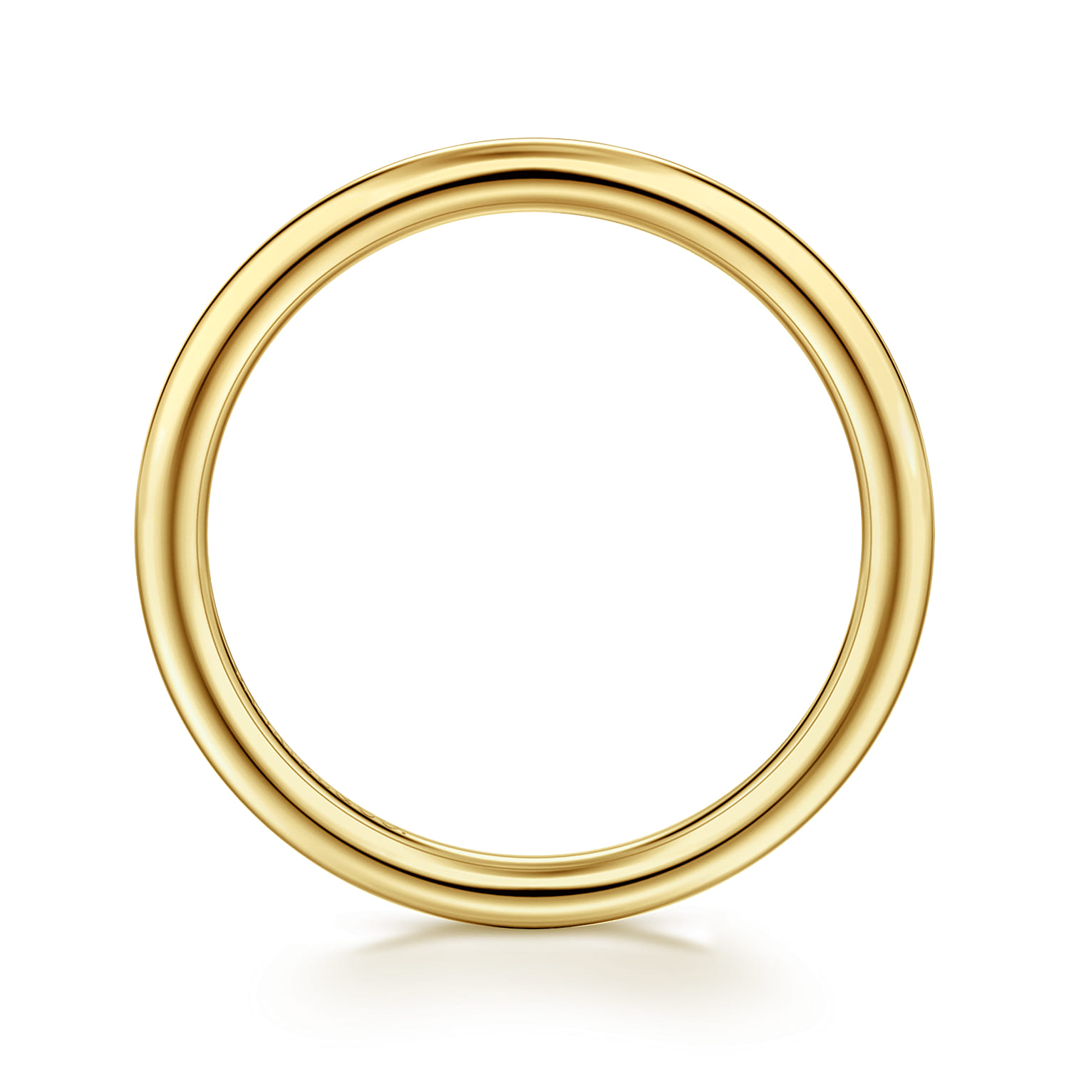 Straight Wedding Ring in 14k Yellow Gold with   at Gabriel & Co. - Shot 2