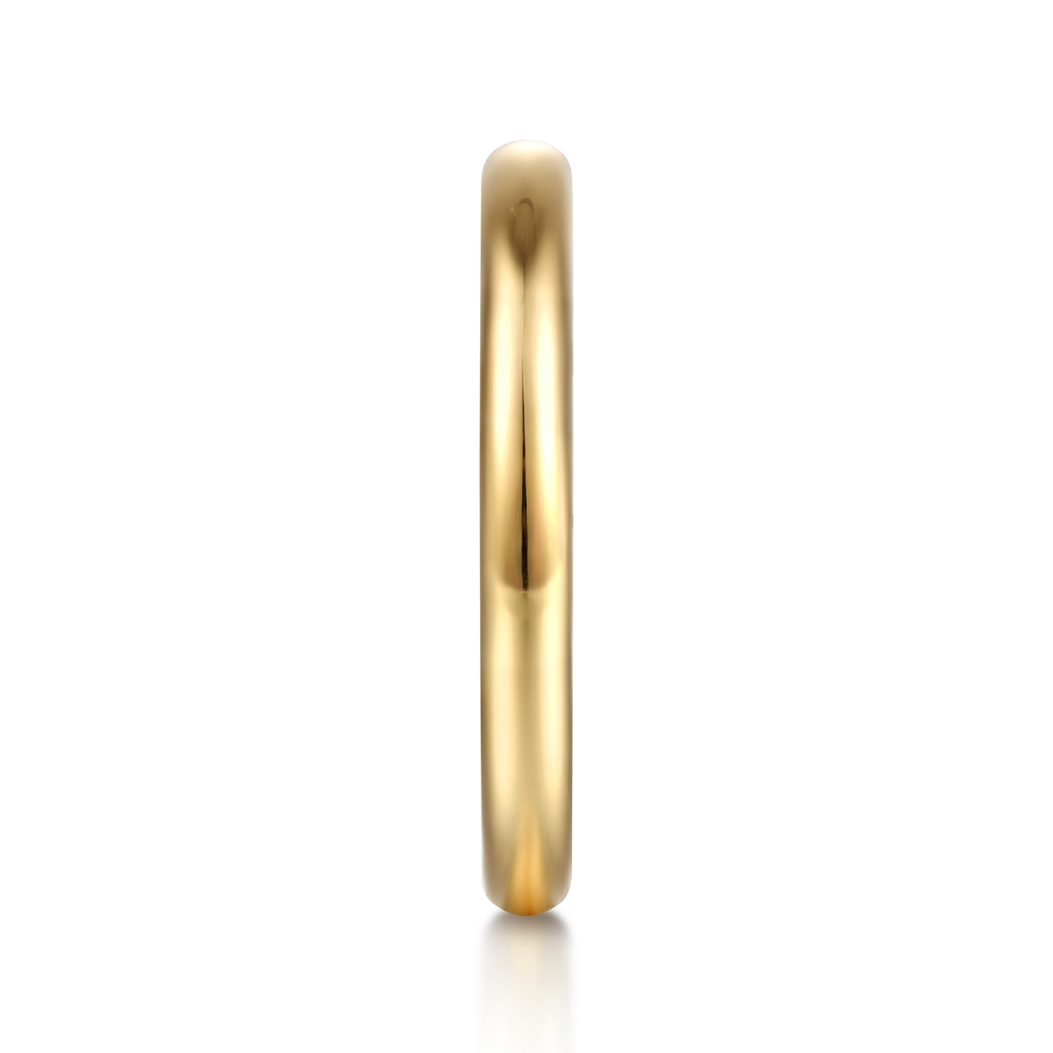 Straight Wedding Ring in 14k Yellow Gold with   at Gabriel & Co. - Shot 4
