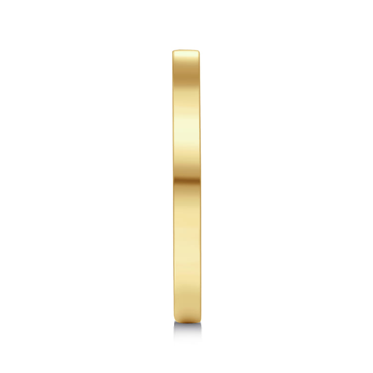 Straight Wedding Ring in 14k Yellow Gold with   at Gabriel & Co. - Shot 4