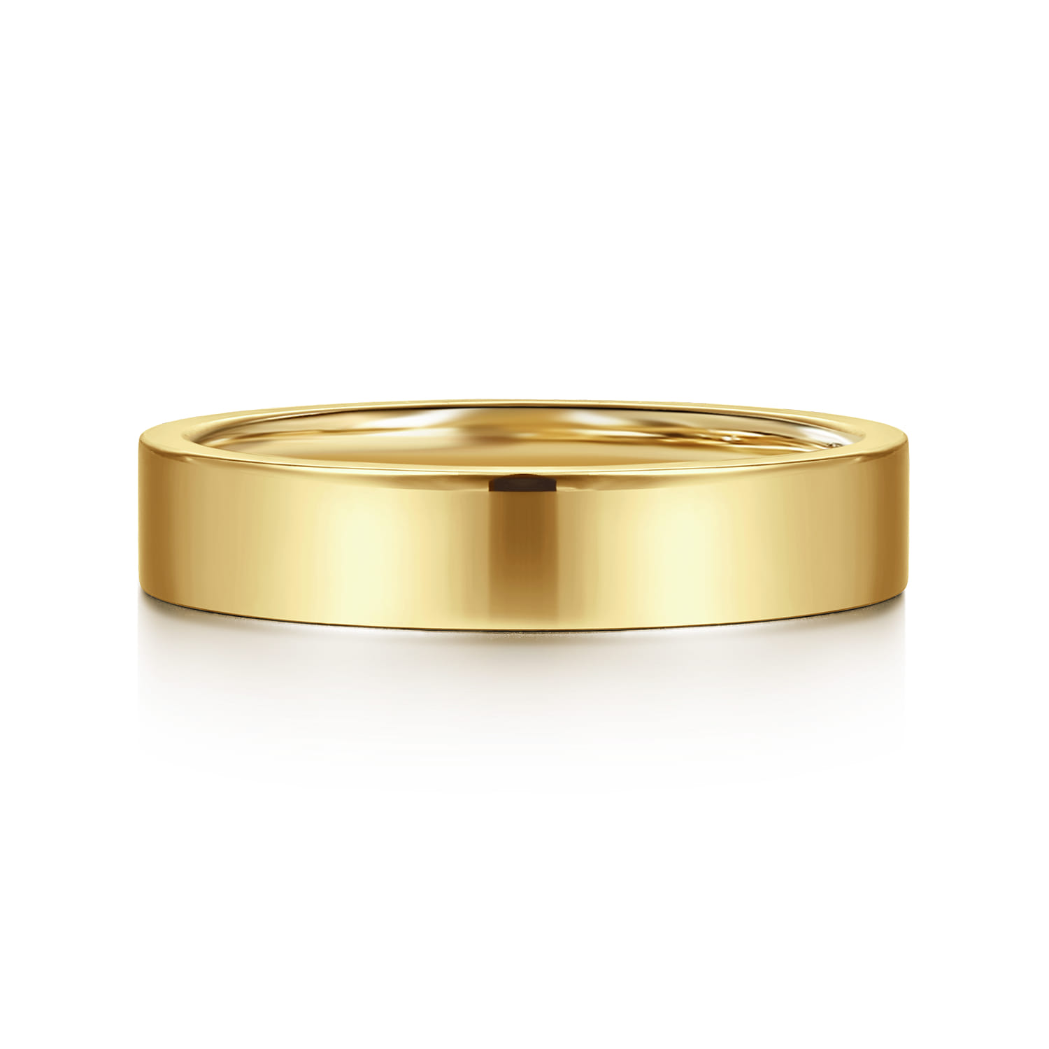 Straight Wedding Ring in 14k Yellow Gold with   at Gabriel & Co. - Shot 1