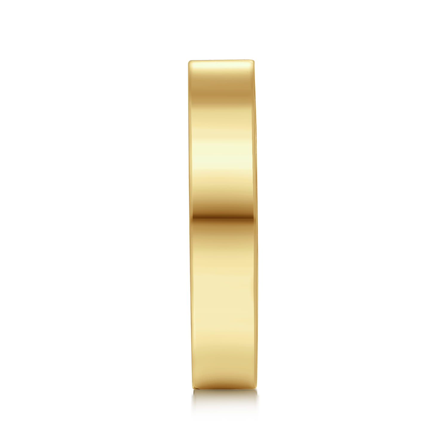 Straight Wedding Ring in 14k Yellow Gold with   at Gabriel & Co. - Shot 4