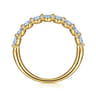 14K Yellow Gold Aquamarine Stackable Ring