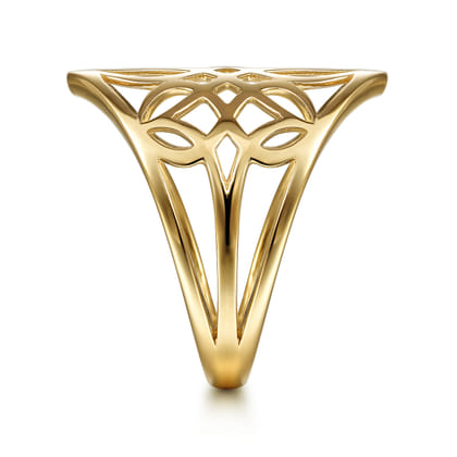 14K Yellow Gold Aztec Cutout Ring
