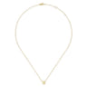 14K Yellow Gold B Initial Necklace