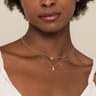 14K Yellow Gold B Initial Necklace