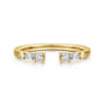 Open Ring Wedding Ring in 14k Yellow Gold with Baguette Natural Diamond at Gabriel & Co.