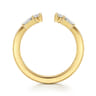 Open Ring Wedding Ring in 14k Yellow Gold with Baguette Natural Diamond at Gabriel & Co.