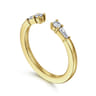 Open Ring Wedding Ring in 14k Yellow Gold with Baguette Natural Diamond at Gabriel & Co.