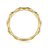 14K Yellow Gold Bamboo Shape Stackable Ring