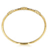 14K Yellow Gold Bangle with Diamond and Sapphire Quatrefoil Stations