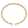 14K Yellow Gold Bar Station Bangle