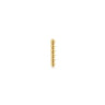 14K Yellow Gold Beaded Bar Single Flatback Stud Earring