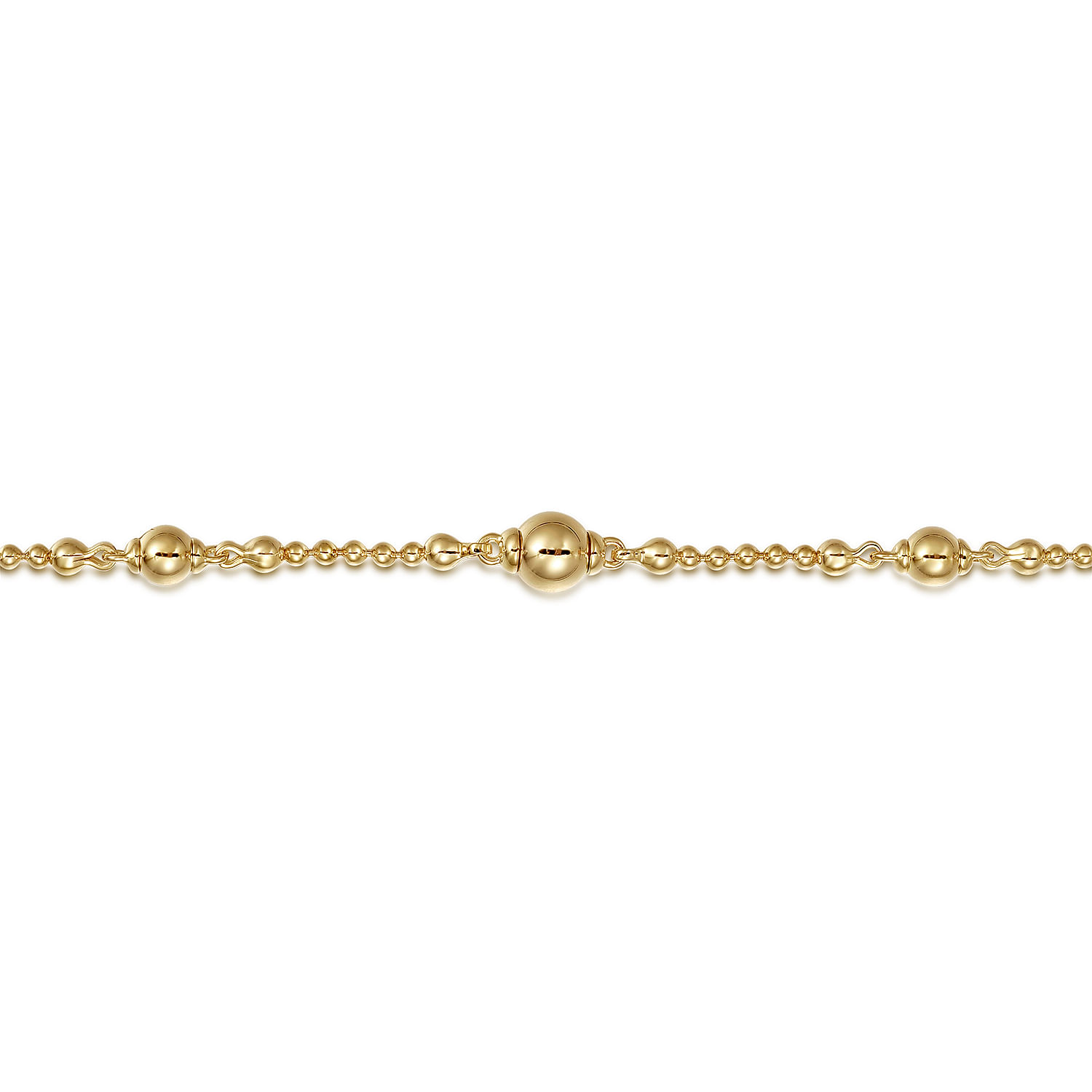 14K Yellow Gold Beaded Bracelet-Bujukan