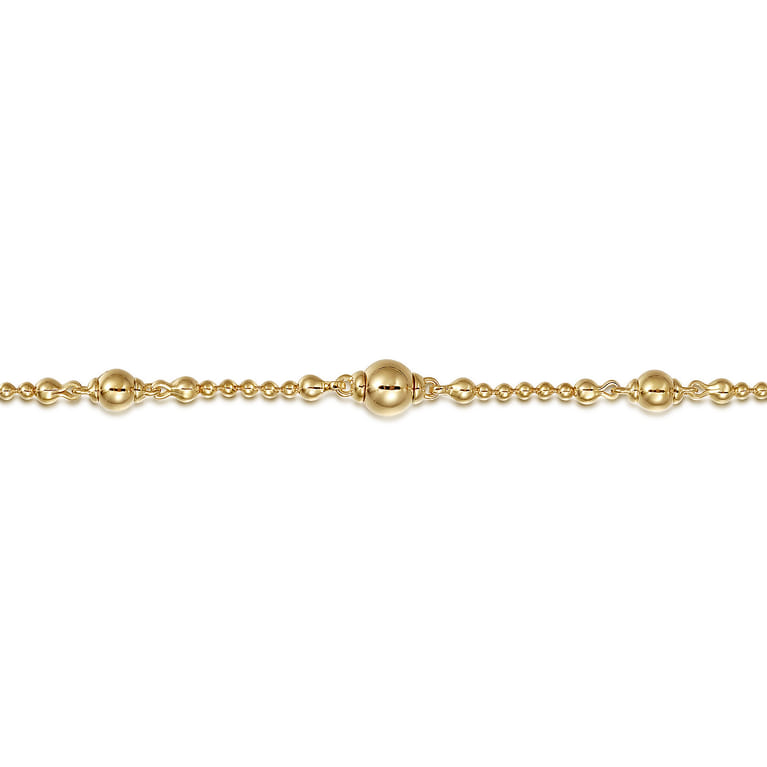 14K Yellow Gold Beaded Bracelet-Bujukan - Shot 2