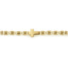 14K Yellow Gold Beaded Cross Bracelet