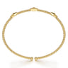 14K Yellow Gold Beaded Cuff Bangle Bracelet-Bujukan