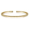 14K Yellow Gold Beaded Cuff Bracelet