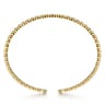 14K Yellow Gold Beaded Cuff Bracelet