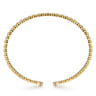 14K Yellow Gold Beaded Cuff Bracelet