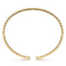 14K Yellow Gold Beaded Cuff Bracelet