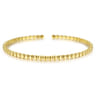 14K Yellow Gold Beaded Cuff Bracelet
