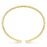 14K Yellow Gold Beaded Cuff Bracelet