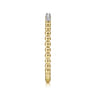 14K Yellow Gold Beaded Diamond Stackable Ring- Bujukan - 0.06 ct