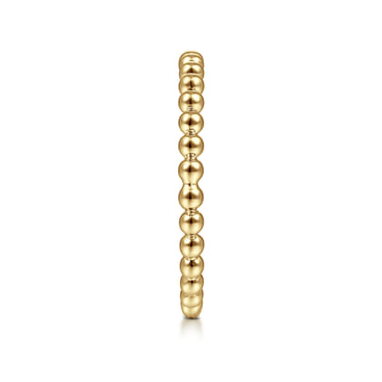 14K Yellow Gold Beaded Stackable Ring-Bujukan