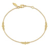 14K Yellow Gold Beaded Stations Bracelet
