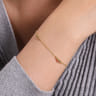 14K Yellow Gold Beaded Stations Bracelet
