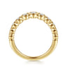 Curved Wedding Ring in 14k Yellow Gold with Round Natural Diamond at Gabriel & Co.