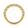 14K Yellow Gold Bezel Diamond Matching Wedding Band - 0.45 ct
