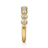 14K Yellow Gold Bezel Diamond Matching Wedding Band - 0.45 ct