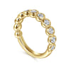 14K Yellow Gold Bezel Diamond Matching Wedding Band - 0.75 ct
