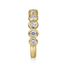 14K Yellow Gold Bezel Diamond Matching Wedding Band - 0.75 ct