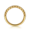 14K Yellow Gold Bezel Diamond Wedding Band - 0.2 ct