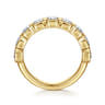 Straight Wedding Ring in 14k Yellow Gold with Emerald Cut Natural Diamond at Gabriel & Co.