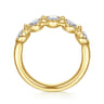Straight Wedding Ring in 14k Yellow Gold with Oval Natural Diamond at Gabriel & Co.