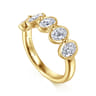 Straight Wedding Ring in 14k Yellow Gold with Oval Natural Diamond at Gabriel & Co.