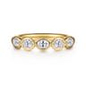Fancy Wedding Ring in 14k Yellow Gold with Oval Natural Diamond at Gabriel & Co.