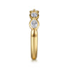 Fancy Wedding Ring in 14k Yellow Gold with Oval Natural Diamond at Gabriel & Co.