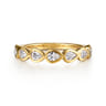 Fancy Wedding Ring in 14k Yellow Gold with Pear Natural Diamond at Gabriel & Co.