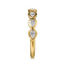Fancy Wedding Ring in 14k Yellow Gold with Pear Natural Diamond at Gabriel & Co.